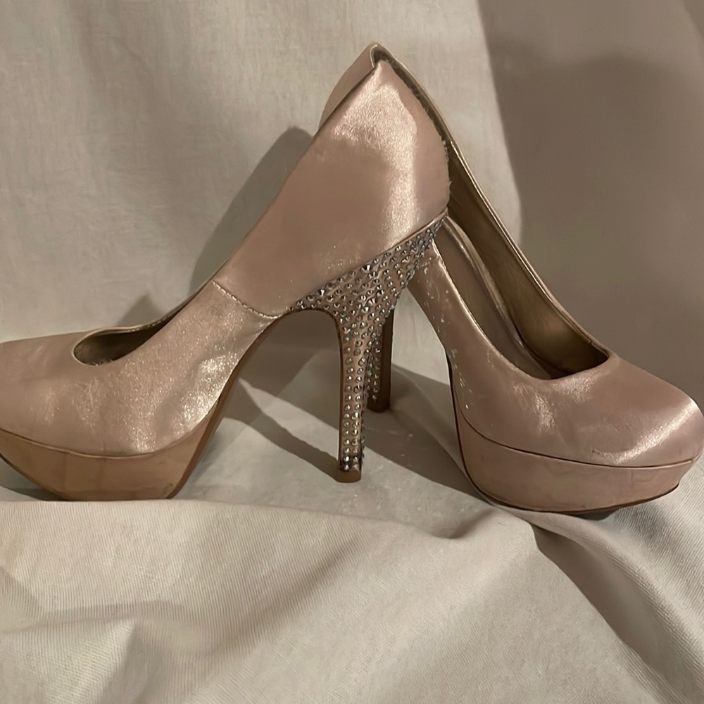 Qupid Hand studded Rhinestone heels
